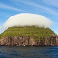 Camp On Litla Dimun In Faroe Islands