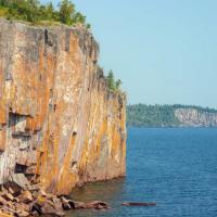 Climb At Palisade Head On Lake Superior